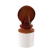 Borosil® Amber Solid Penny Head Glass Stopper 7/16, 20/CS