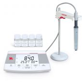 OHAUS AQUASEARCHER™ AB23EC-B Bench Meter. Conductivity, TDS, Salinity with Temp. Measurements. Includes: Benchtop Meter, Stand-Alone Electrode Holder, AC Adapter. Electrode: Not included.