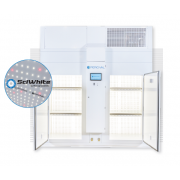 Arabidopsis  Plant Growth Chamber - (100.5" wide), with (3) tiers of horizontal SciWhite enhanced with Red 660nm LED lighted shelving (600 µmoles/m2/s of light irradiance measured at 6” from the LEDs, standard dimmable from 10%-100% in 1% increments).  Ch