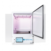 SciBrite® Plant Growth Chamber Series - Benchtop model (31" wide), with (1) tier of horizontal SciBrite® 4-channel, multi-color LED lighting (red, blue, warm white, far-red)  (1400 µmoles/m2/s of light irradiance measured at 6” from the LEDs, each color i