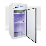 SciBrite® Plant Growth Chamber Series - 36 series (36" wide), with (1) tier of horizontal SciBrite® 4-channel, multi-color LED (red, blue, warm white, far-red)lighted shelving (1550 µmoles/m2/s of light irradiance measured at 6” from the LEDs, each color 