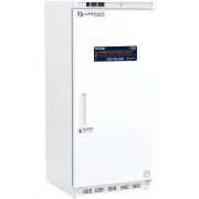 17 Cu. Ft. Flammable Material Storage Refrigerator; Temperature alarms, keyed door locks, interior shelving, probe access, and microprocessor temperature control. 2 Year Parts & Labor Warranty plus 5 Year Compressor Parts Warranty