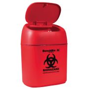 BenchBin 3L™ Benchtop Biohazard Bin, 3 Liter Capacity, with Spring Loaded Lid, 6 x 5 x 8.5in, 1/ea