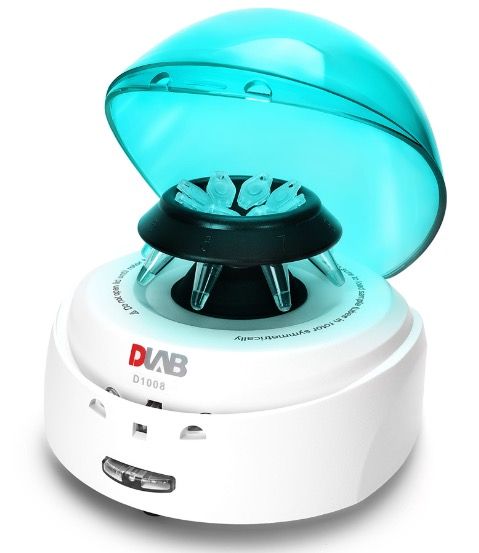 DLAB D1008 Mini Centrifuge with blue lid